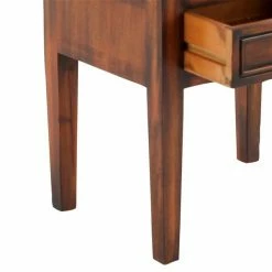 Promo 🌟 Grayson Lane Traditional Brown Pine Wood Rectangular End Table 🛒 -GRAYSON LANE Sales 2022 330857473 AlternateImage4 l