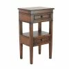 Promo 🌟 Grayson Lane Traditional Brown Pine Wood Rectangular End Table 🛒