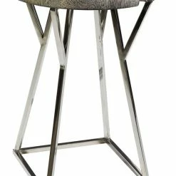Cheapest 🌟 Grayson Lane Brown Wood and Stainless Steel Round End Table 💯 -GRAYSON LANE Sales 2022 330857477 AlternateImage3 l