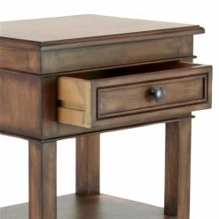 Discount 🔥 Grayson Lane Traditional Brown Pine Wood Rectangle End Table 🎉 -GRAYSON LANE Sales 2022 330857478 AlternateImage3 l