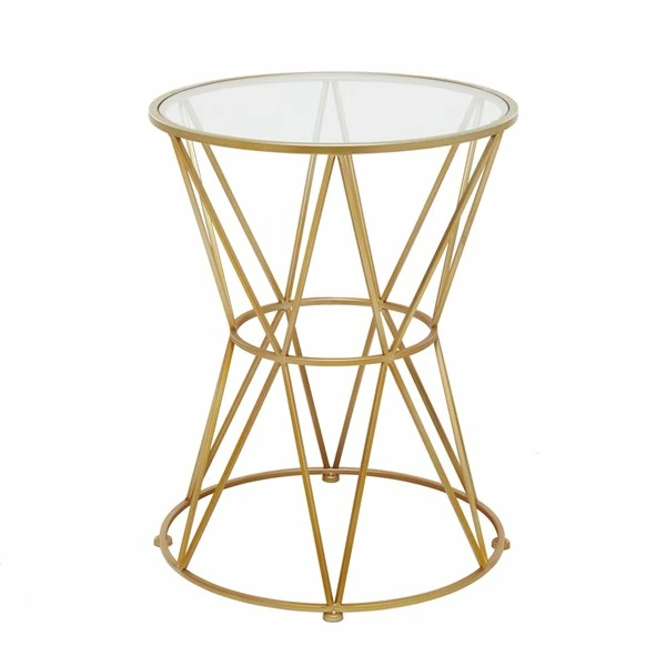 Hot Sale ๐ Grayson Lane Gold Glass Round End Table โค๏ธ 1 Hot Sale ๐ Grayson Lane Gold Glass Round End Table โค๏ธ