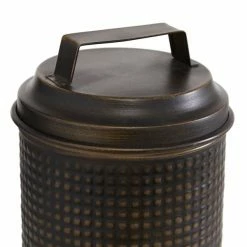 Discount ⭐ Grayson Lane Set of 3 Farmhouse Black Metal Canisters 😍 -GRAYSON LANE Sales 2022 330857489 AlternateImage2 l