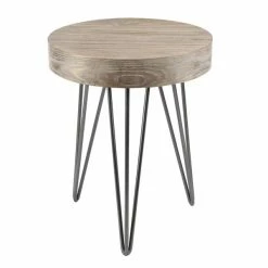 Brand new ❤️ Grayson Lane Modern Light Brown Wood Round End Table ⌛