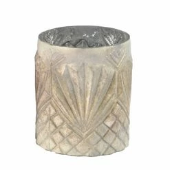 Brand new 💯 Grayson Lane Set of 3 Vintage Beige Glass Pillar Candle Holder 😀 -GRAYSON LANE Sales 2022 330857492 AlternateImage5 l