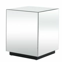 Promo 💯 Grayson Lane Silver Mirror Square End Table ⭐