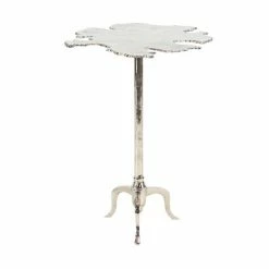 Hot Sale 💯 Grayson Lane Silver Aluminum Live Edge End Table ✨