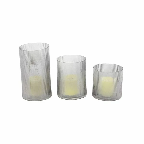 Flash Sale 🤩 Grayson Lane Set of 3 Clear Glass Pillar Candle Holder 👏 1 Flash Sale 🤩 Grayson Lane Set of 3 Clear Glass Pillar Candle Holder 👏