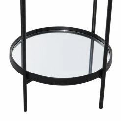Promo 🧨 Grayson Lane Contemporary Black Metal with Glass Round End Table 🎁 -GRAYSON LANE Sales 2022 330857499 AlternateImage3 l