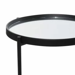 Promo 🧨 Grayson Lane Contemporary Black Metal with Glass Round End Table 🎁 -GRAYSON LANE Sales 2022 330857499 AlternateImage4 l