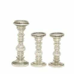 Brand new 🤩 Grayson Lane Silver Metal Pillar Candle Holder 🎁 -GRAYSON LANE Sales 2022 330857504 AlternateImage5 l