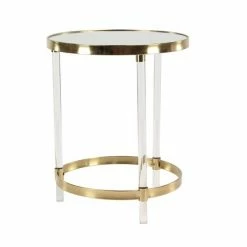Budget ✔️ Grayson Lane Gold Mirror Round End Table 😉 -GRAYSON LANE Sales 2022 330857505 AlternateImage5 l