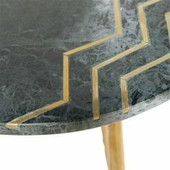 Budget 🧨 Grayson Lane Gold and Black Granite/Marble Round End Table 💯 -GRAYSON LANE Sales 2022 330857506 AlternateImage3 l