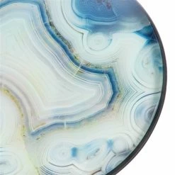 Best Sale 🧨 Grayson Lane Blue Glass Round End Table 👍 -GRAYSON LANE Sales 2022 330857507 AlternateImage3 l