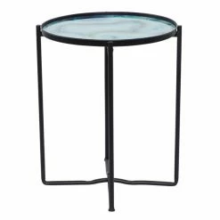 Best Sale 🧨 Grayson Lane Blue Glass Round End Table 👍 -GRAYSON LANE Sales 2022 330857507 AlternateImage5 l