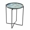 Best Sale 🧨 Grayson Lane Blue Glass Round End Table 👍