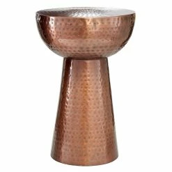 Cheap 👏 Grayson Lane Vintage Bronze Metal Round End Table 🥰