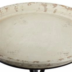 New 🔔 Grayson Lane Farmhouse White Pine Wood and Iron Round End Table ❤️ -GRAYSON LANE Sales 2022 330857513 AlternateImage4 l
