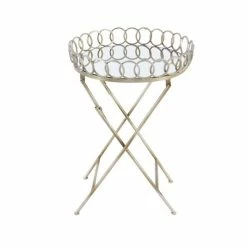 Cheap 🔔 Grayson Lane Traditional Gold Mirror Round End Table 🧨 -GRAYSON LANE Sales 2022 330857521 AlternateImage5 l