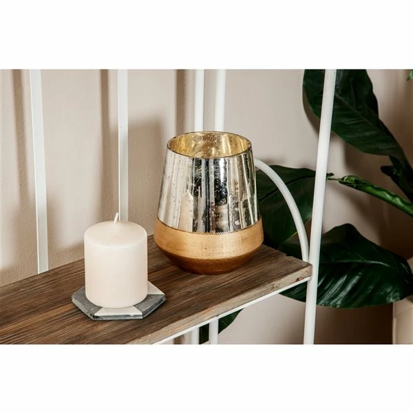 Best Pirce π Grayson Lane Modern Gold Glass Pillar Candle Holder π 2 Best Pirce π Grayson Lane Modern Gold Glass Pillar Candle Holder π - Image 2