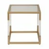 Best Sale 🧨 Grayson Lane Gold Acrylic Rectangular End Table 😀