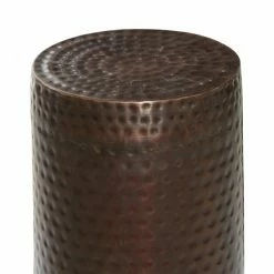 Top 10 👍 Grayson Lane Industrial Brown Metal Round Pedestral End Table - Set of 4 🌟 -GRAYSON LANE Sales 2022 330857535 AlternateImage3 l