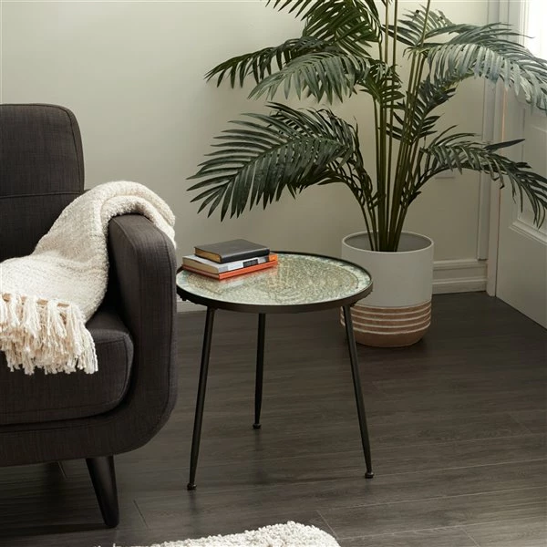 Buy ⭐ Grayson Lane Vintage Black Metal Round End Table 🔔 2 Buy ⭐ Grayson Lane Vintage Black Metal Round End Table 🔔 - Image 2