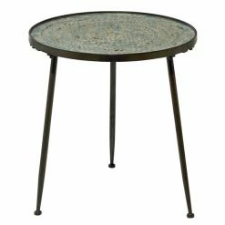 Buy β Grayson Lane Vintage Black Metal Round End Table π