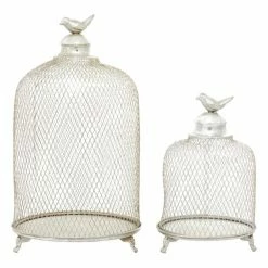 Wholesale 👍 GRAYSON LANE Set of 2 17 In., 12 In. Contemporary Lantern Silver Metal ❤️ -GRAYSON LANE Sales 2022 330857569 AlternateImage5 l