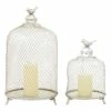 Wholesale 👍 GRAYSON LANE Set of 2 17 In., 12 In. Contemporary Lantern Silver Metal ❤️