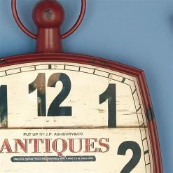 Discount 🤩 GRAYSON LANE 33 In. x 19 In. Vintage Wall Clock White Metal ❤️ -GRAYSON LANE Sales 2022 330857583 AlternateImage3 l