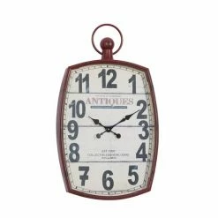 Discount 🤩 GRAYSON LANE 33 In. x 19 In. Vintage Wall Clock White Metal ❤️ -GRAYSON LANE Sales 2022 330857583 AlternateImage5 l