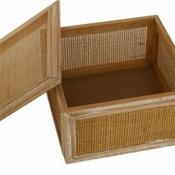 Brand new 👍 GRAYSON LANE Set of 2 8 In., 10 In. Brown Country Cottage Box Wood 🎉 -GRAYSON LANE Sales 2022 330857589 AlternateImage2 l