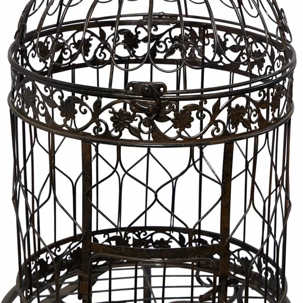 Cheap 👏 GRAYSON LANE 47 In. x 14 In. Vintage Bird Cage Black Iron ✔️ 3 Cheap 👏 GRAYSON LANE 47 In. x 14 In. Vintage Bird Cage Black Iron ✔️ - Image 3