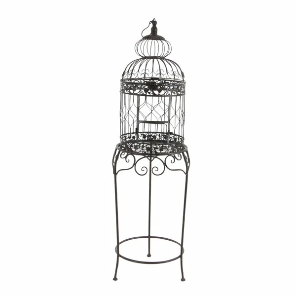 Cheap 👏 GRAYSON LANE 47 In. x 14 In. Vintage Bird Cage Black Iron ✔️ 5 Cheap 👏 GRAYSON LANE 47 In. x 14 In. Vintage Bird Cage Black Iron ✔️ - Image 5