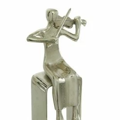 Wholesale 😍 GRAYSON LANE Set of 2 12.5 In., 14.5 In. Silver Modern Musician Sculpture 🥰 -GRAYSON LANE Sales 2022 330857595 AlternateImage2 l