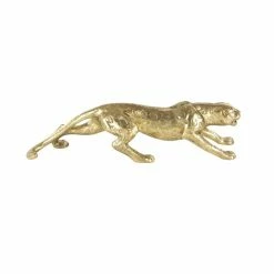 Flash Sale 🔔 GRAYSON LANE 8 In. x 34 In. Glam Sculpture Gold Polystone Leopard 😀