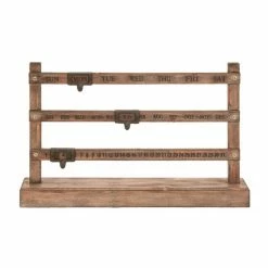 Buy 😍 GRAYSON LANE 14 In. x 22 In. Farmhouse Wall Calendar Brown Wood ⌛