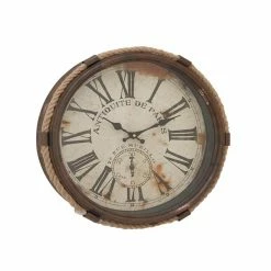 Coupon 🥰 GRAYSON LANE 17 In. x 17 In. Coastal Wall Clock White Metal 🔥