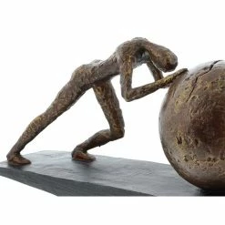 Top 10 ⌛ GRAYSON LANE 8 In. x 5 In. Industrial Sculpture Brown Polystone Sisyphus 🎉 -GRAYSON LANE Sales 2022 330857612 AlternateImage2 l