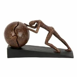 Top 10 ⌛ GRAYSON LANE 8 In. x 5 In. Industrial Sculpture Brown Polystone Sisyphus 🎉