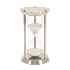 Brand new 🔔 GRAYSON LANE 12 In. x 7 In. x 7 In. Glam Timer Silver Metal 🌟