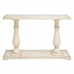 Best reviews of 🛒 Grayson Lane 32 In. x 48 In. Farmhouse Console Table White W 💯
