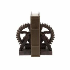 Budget 🧨 GRAYSON LANE Set of 2 7 In. x 5 In. Brown Industrial Gear Bookends Polyst 🥰 -GRAYSON LANE Sales 2022 330857640 AlternateImage5 l