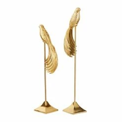 Discount 😀 GRAYSON LANE Set of 2 32 In., 27 In. Gold Eclectic Bird Sculpture Aluminu 👏 -GRAYSON LANE Sales 2022 330857648 AlternateImage4 l