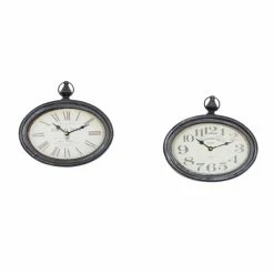 Brand new ⭐ GRAYSON LANE Set of 2 12 In. x 11 In. Vintage Wall Clock Cream Metal 😉