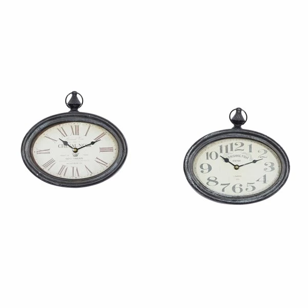 Brand new ⭐ GRAYSON LANE Set of 2 12 In. x 11 In. Vintage Wall Clock Cream Metal 😉 1 Brand new ⭐ GRAYSON LANE Set of 2 12 In. x 11 In. Vintage Wall Clock Cream Metal 😉