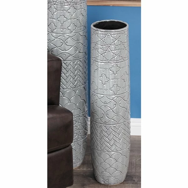 Cheapest 🥰 GRAYSON LANE 30 In. x 7 In. Eclectic Vase Grey Stoneware 💯 2 Cheapest 🥰 GRAYSON LANE 30 In. x 7 In. Eclectic Vase Grey Stoneware 💯 - Image 2