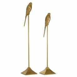 Brand new π GRAYSON LANE Set of 2 28 In., 32.5 In. Gold Glam Bird Sculpture Aluminum π