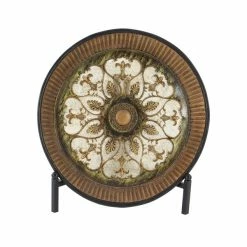 Discount 🧨 GRAYSON LANE 1 In. x 16 In. Traditional Decorative Plate Stand Gold Polys 😀 -GRAYSON LANE Sales 2022 330857660 AlternateImage3 l