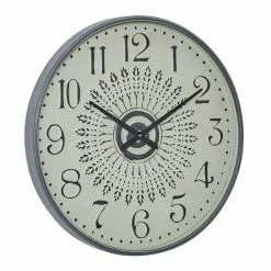 Top 10 🛒 GRAYSON LANE 28 In. x 28 In. Farmhouse Wall Clock Grey Metal 💯